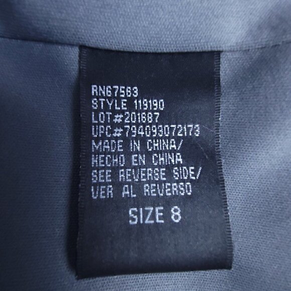 S.L. Fashions Cap Slv Petal One Shldr Sheath Dress Size 8 Color is Nickel (NWT) - Picture 15 of 16